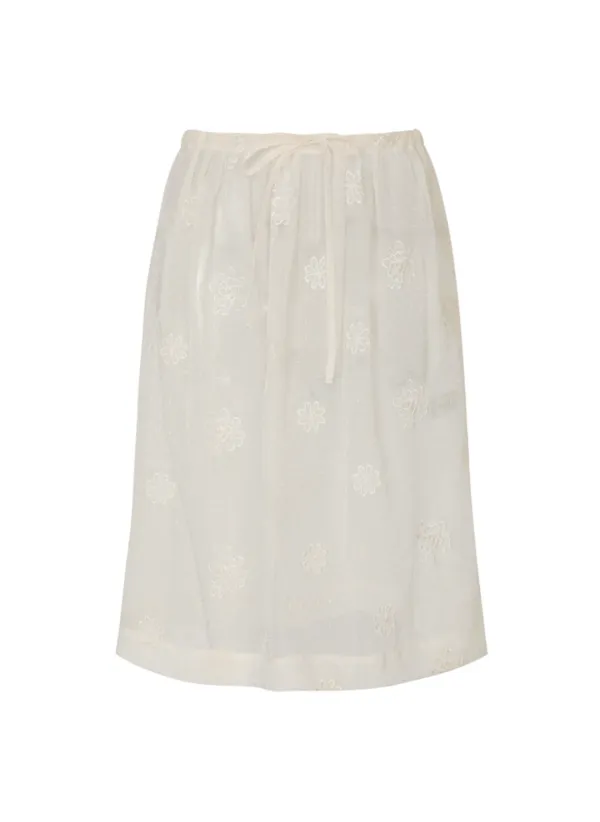 Chloe See Through Skirt (Ivory)