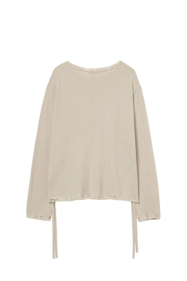 SIDE TIE KNIT IN BEIGE