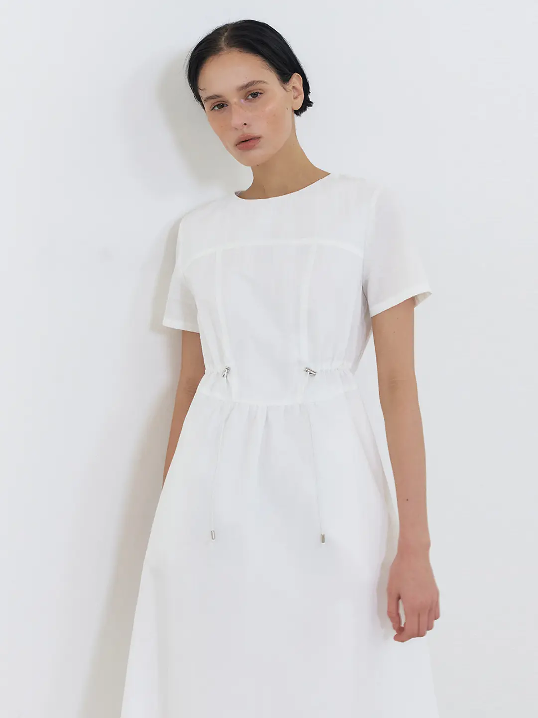 에트몽 String Stopper Dress, White 상품 이미지 1