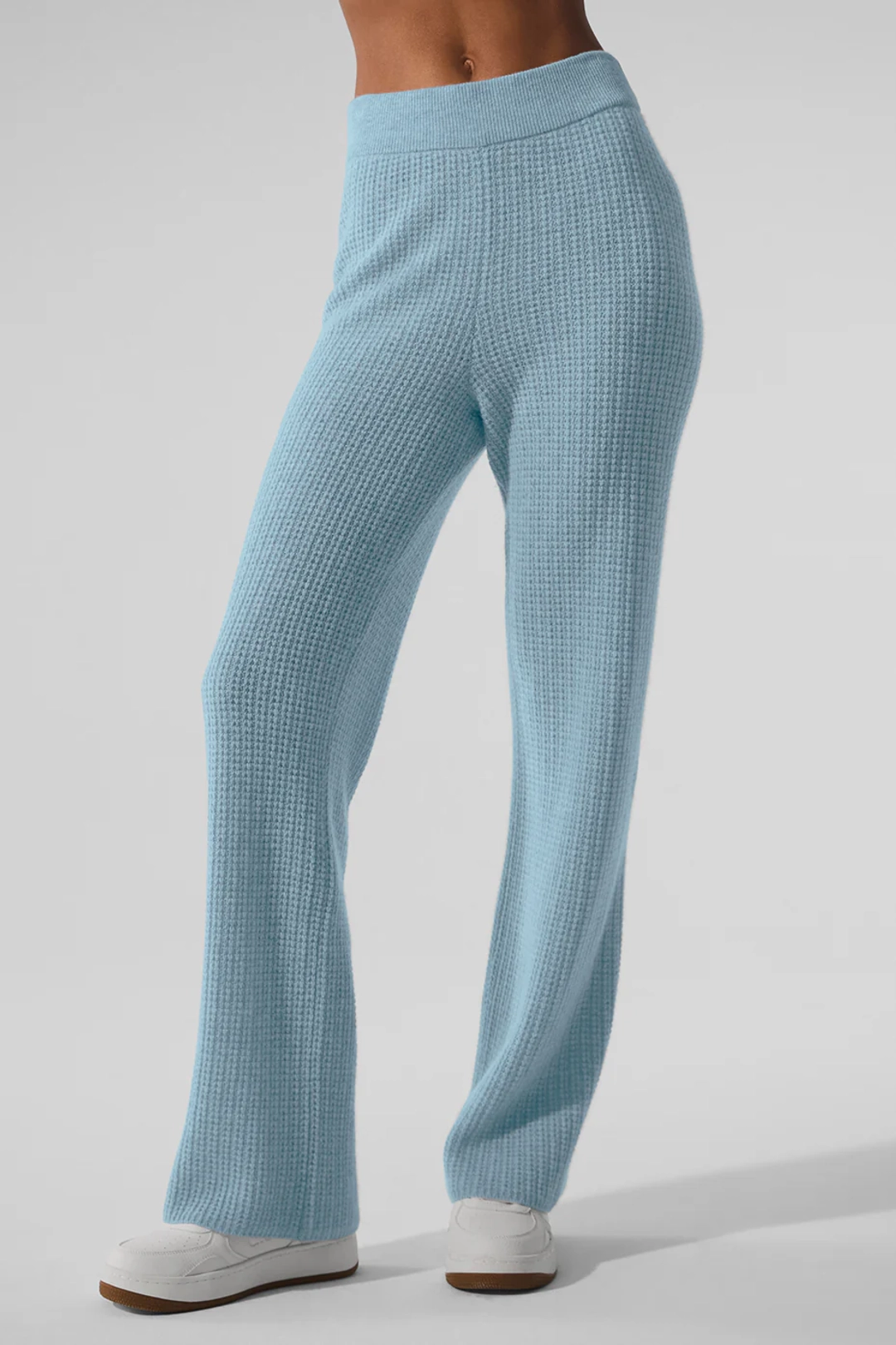 알로요가 Cashmere High-Waist Plush Waffle Pant - Celestial Blue Heather 상품 이미지 1