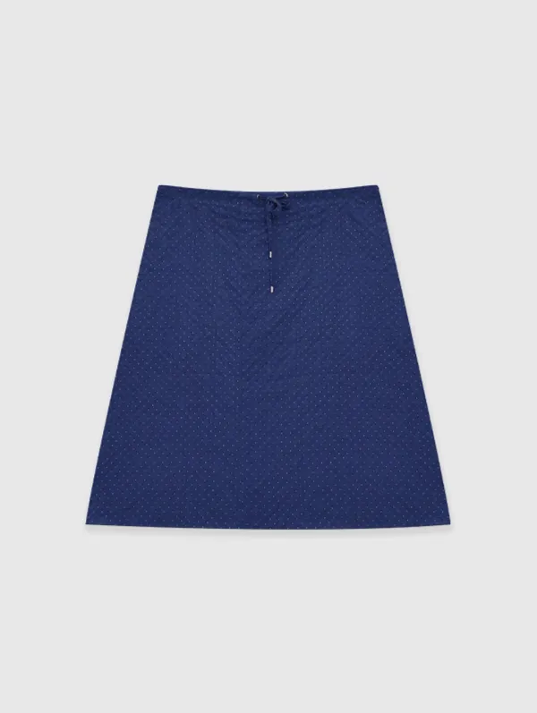 Dot Midi Skirt (Blue)