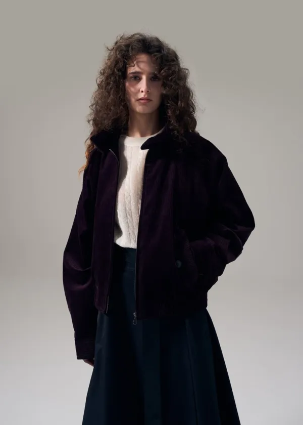 HARRINGTON ENGLISH COUDUROY BLOUSON - WINE