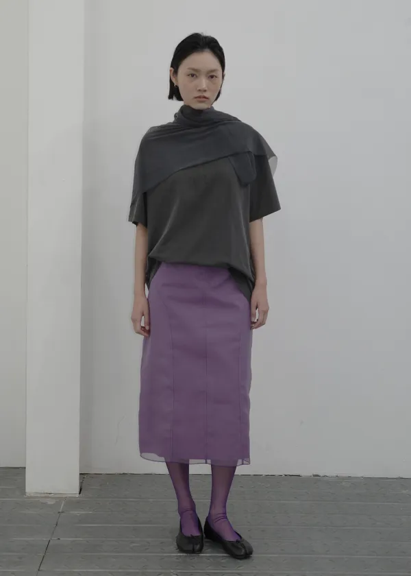 [ 6차 프리오더 ] ORGANZA SKIRT [VIOLET]