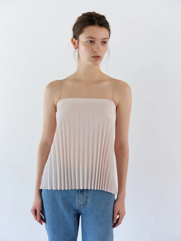 SHELL PLEATS TOP / PINK