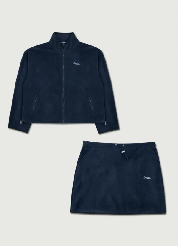 2nd/ Bell Fleece Zip-Up Set [navy]