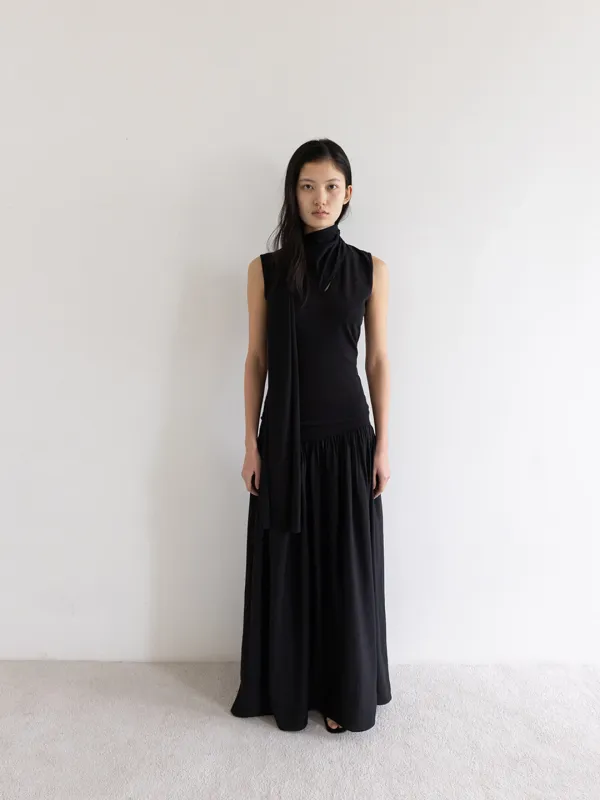 CLAIRE JERSEY DRESS [BLACK]