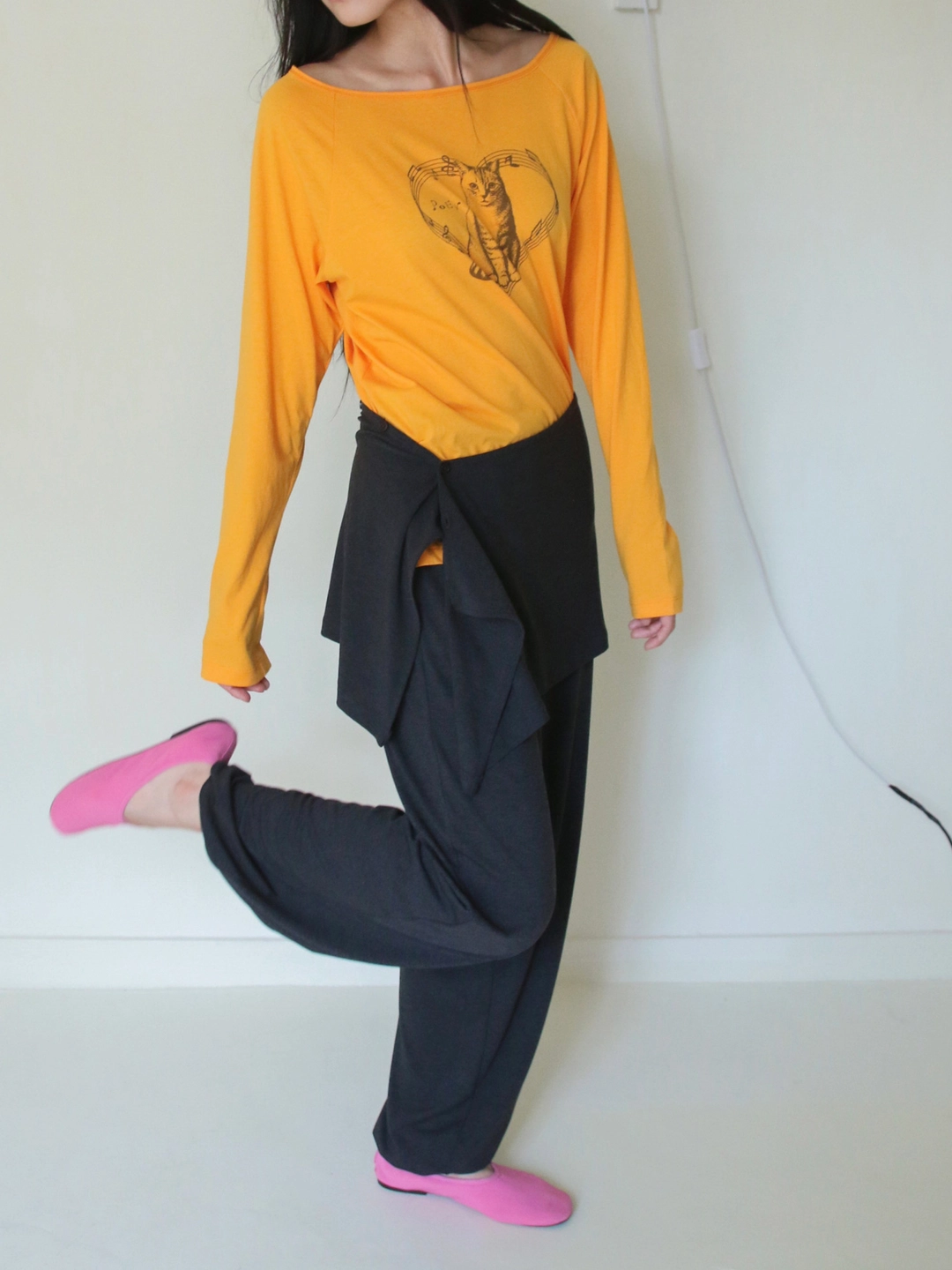 포에브 Layered Balloon Jogger Pants - Charcoal 상품 이미지 2