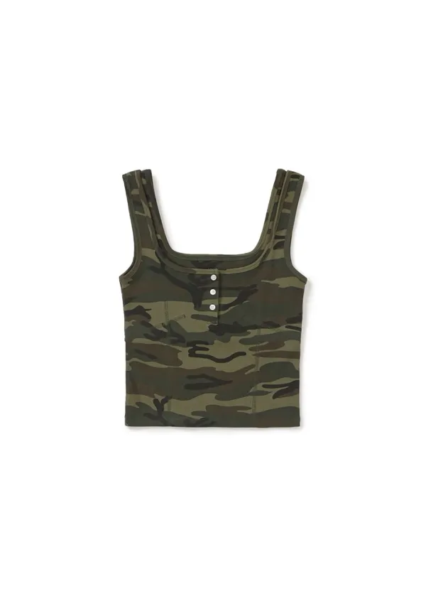 DOUBLE LAYERED TANK TOP CAMO (KHAKI)