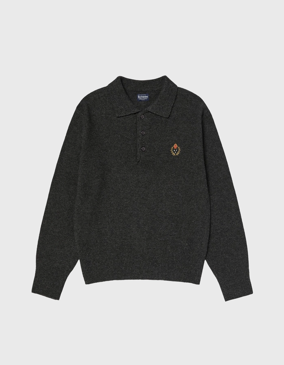 헤리티지플로스 CREST TASMANIA WOOL POLO SHIRT (W) / M.Charcoal 상품 이미지 1