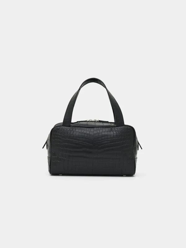 Zestin crocodile bowling bag - Black