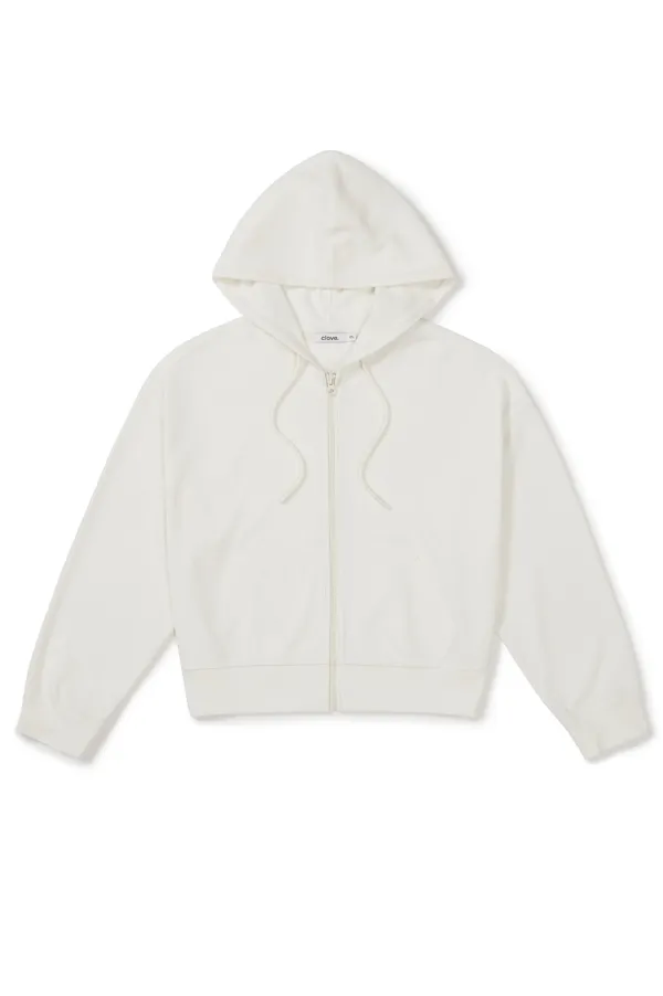 [26SS clove] Waffle Hoody Zip-up (Cream)