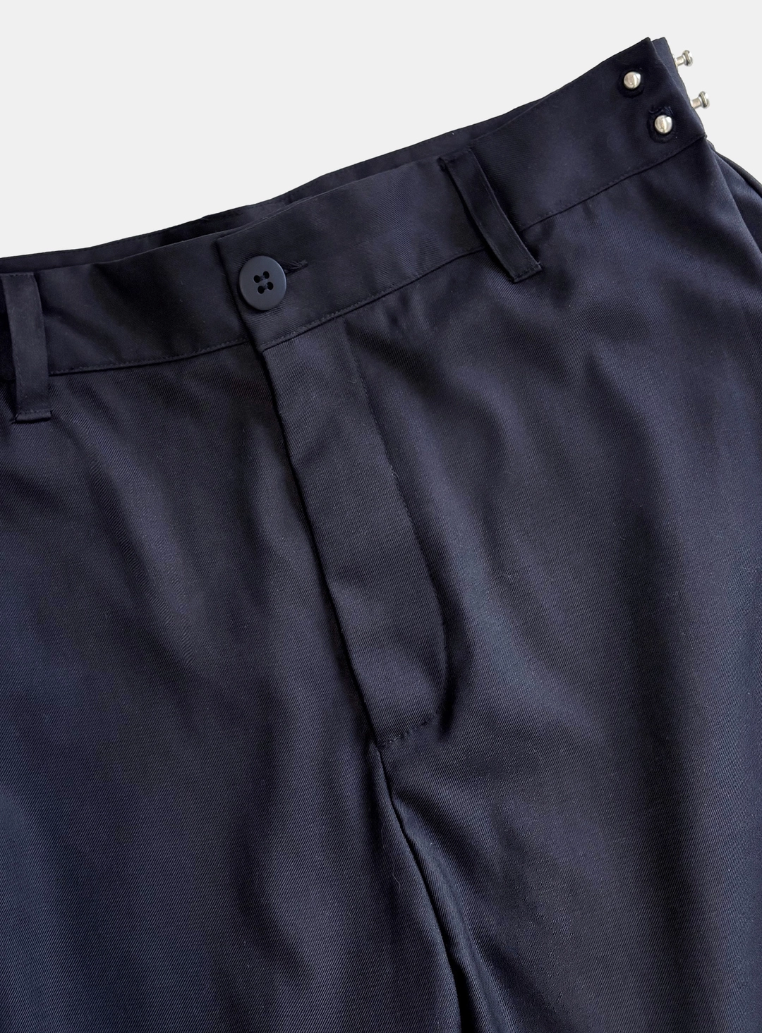 배드블러드 [w-pts26-083] 712 Spina Rivet Wide Slacks - Navy 상품 이미지 3