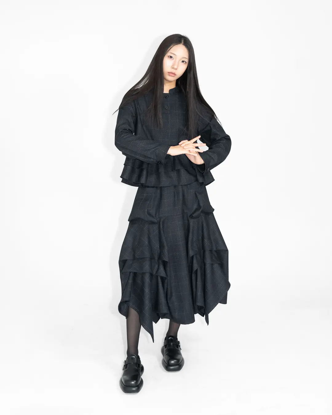 유노이아 check pocket skirt 상품 이미지 2
