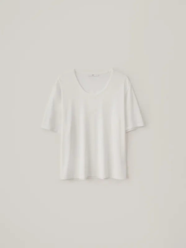 Tencel U-Neck Top - Ivory
