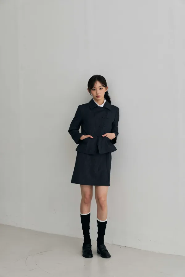 ODE ASYMMETRIC JACKET / CHARCOAL