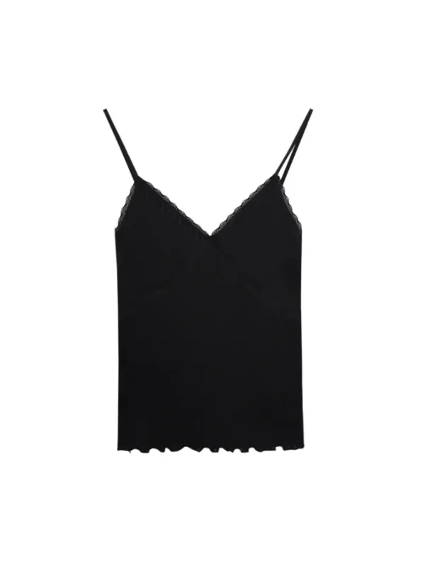 16th 재입고 [Essential] Lily Lace Sleeveless T (Black)