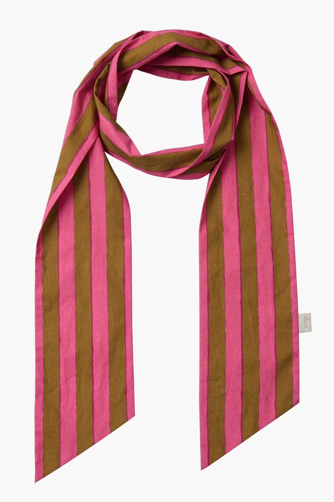 쿠메 Multi-Striped Scarf, Pink Brown 상품 이미지 1