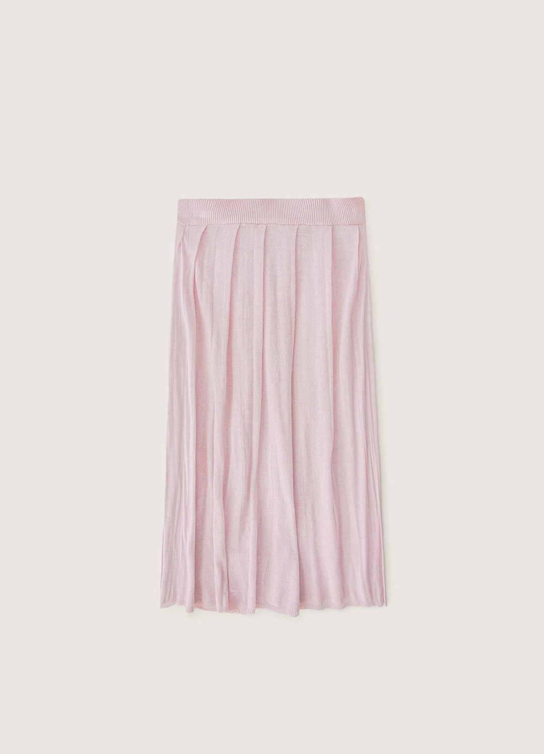 르바 Layered Knit Pleated Skirt - Fade Pink 상품 이미지 1