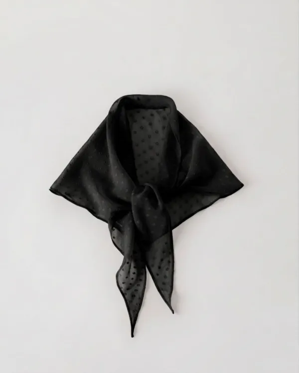 Sherry 셰리 도트 스카프 - black