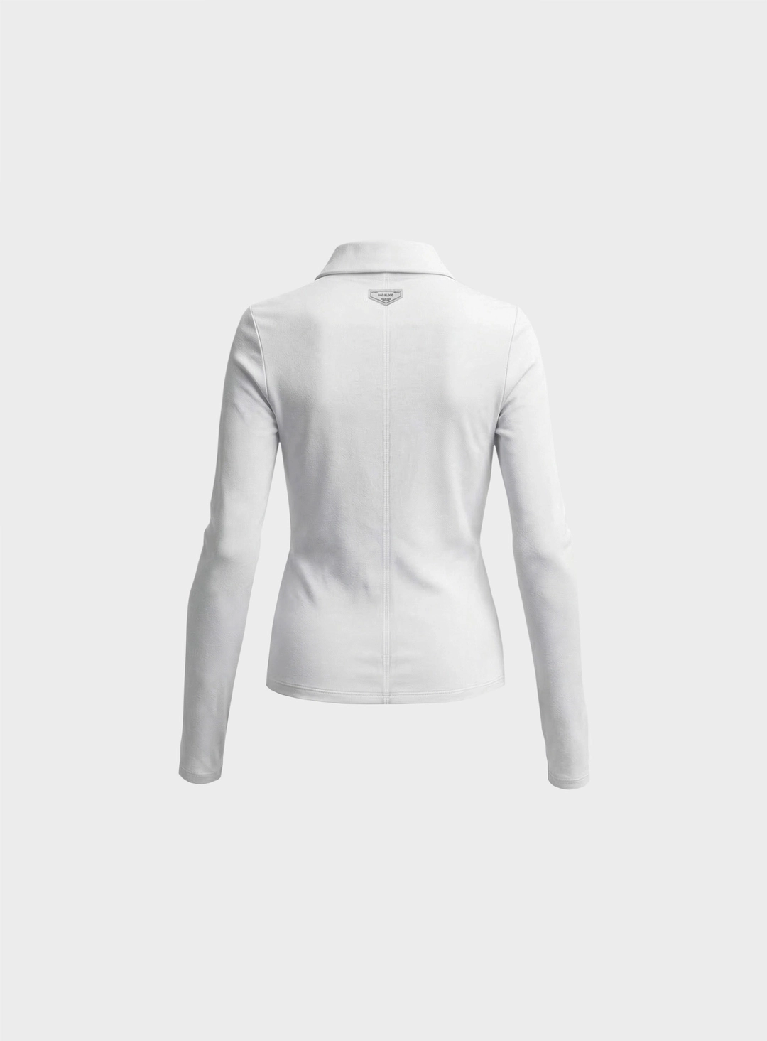 배드블러드 [w-tee26-061] Sleek Cotton Polo T-Shirt - White 상품 이미지 2