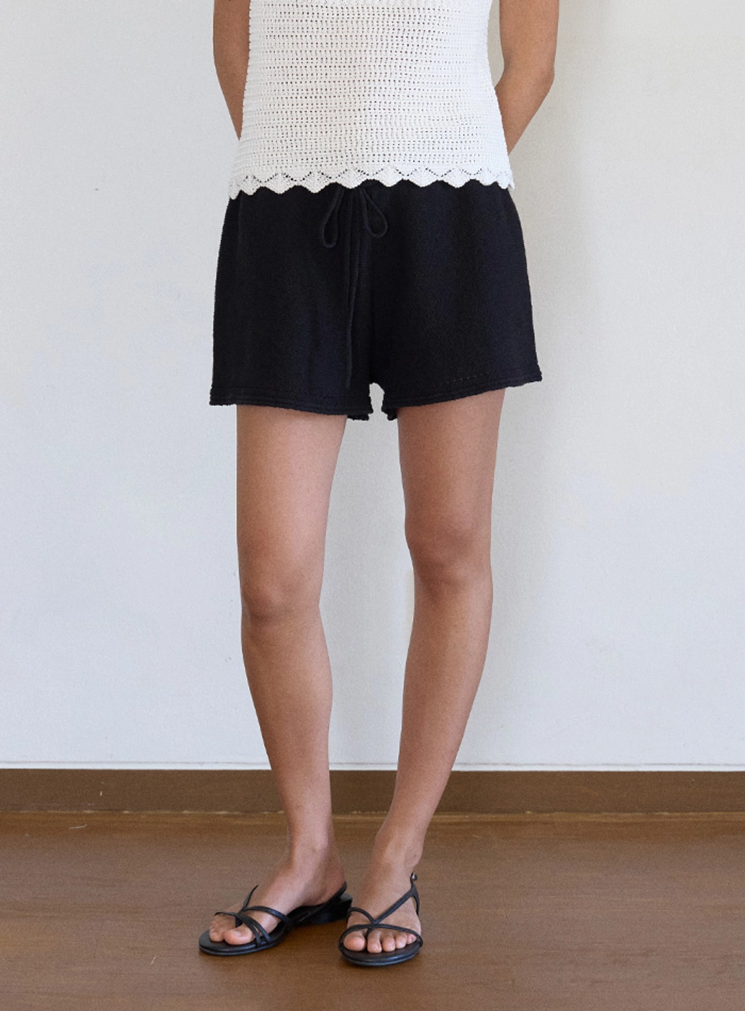 망고매니플리즈 OASIS KNIT SHORTS_BLACK 상품 이미지 3