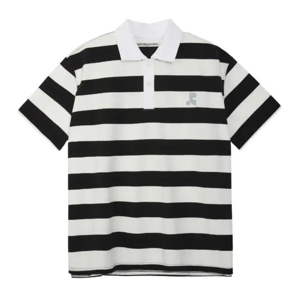 STRIPE RUGBY T-SHIRT - WHITE