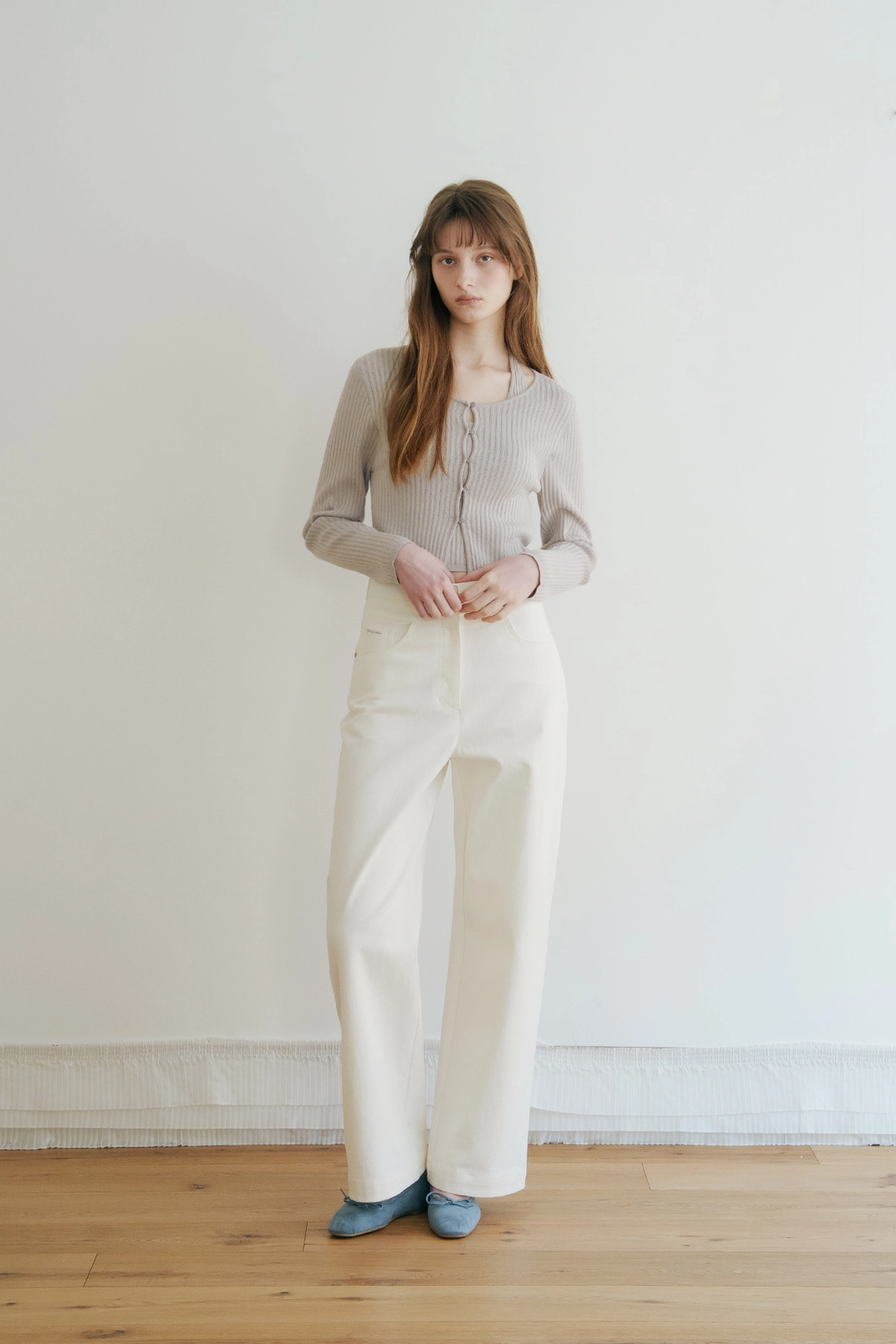 샤드라마 INTO SLIM WIDE PANTS [IVORY] 상품 이미지 2