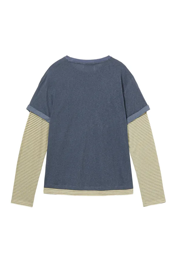 LAYERED VINTAGE LONG SLEEVE IN NAVY