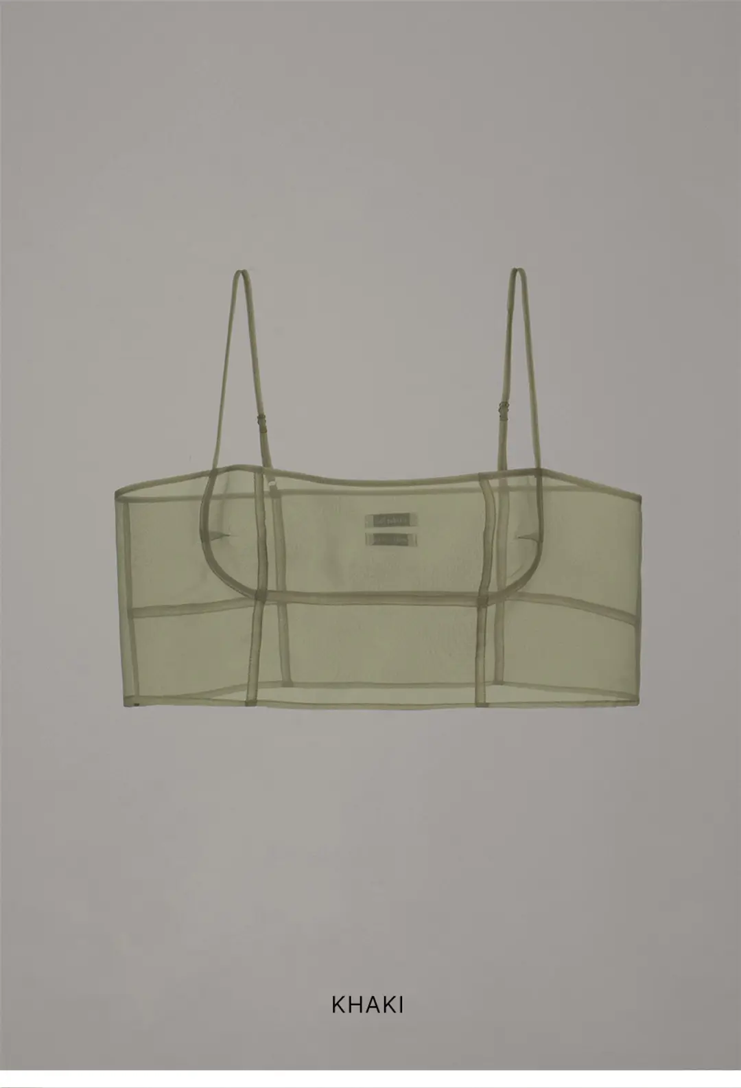 오버듀플레어 SHEER ORGANZA BUSTIER_KHAKI 상품 이미지 3