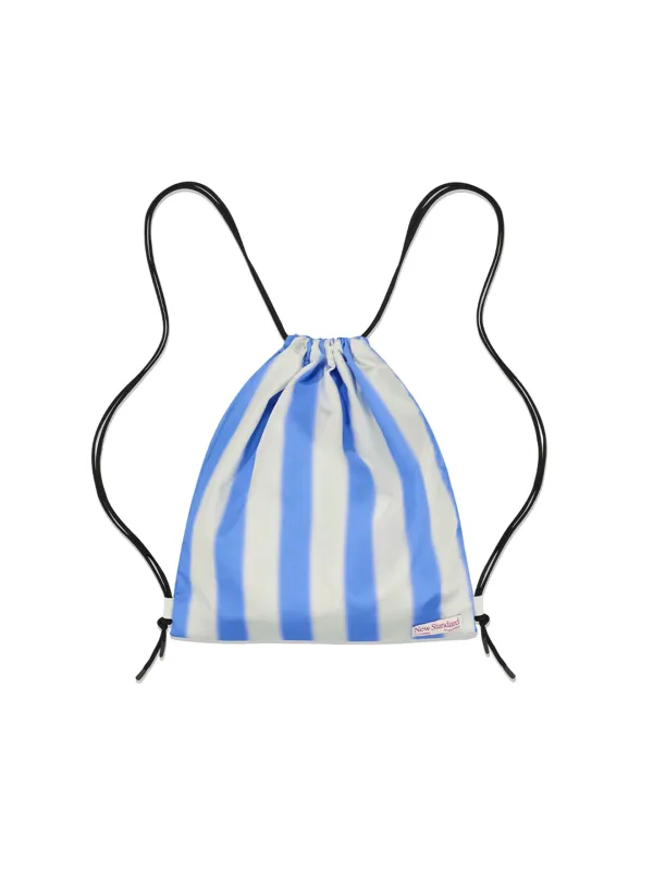 Stripe Drawstring Sport Bag UNISEX Blue