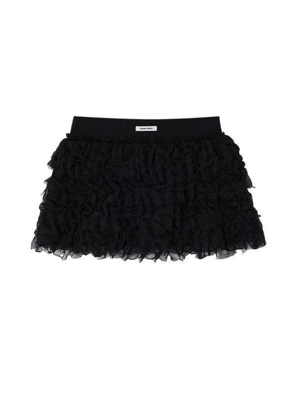 CANCAN FRILL MINI SKIRT_BLACK