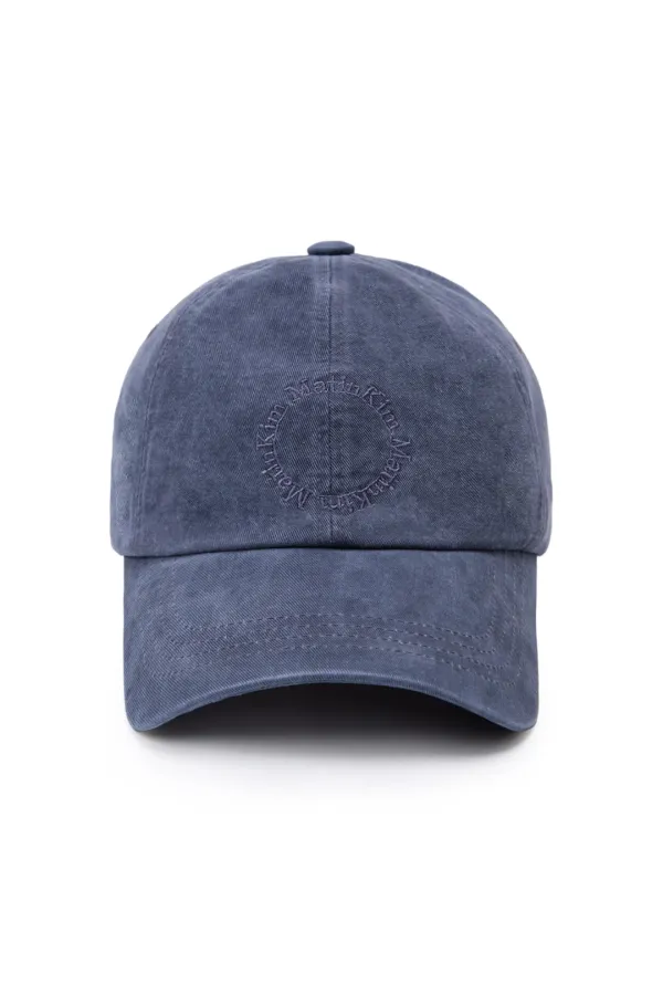 WASHED CIRCLE LOGO BALL CAP IN NAVY