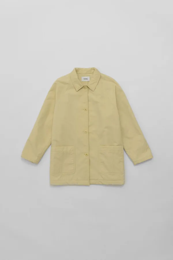 a padded trench (washed yellow)