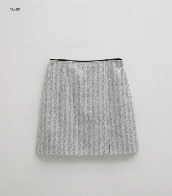 (SK-4982)SEQUIN MINI SKIRT