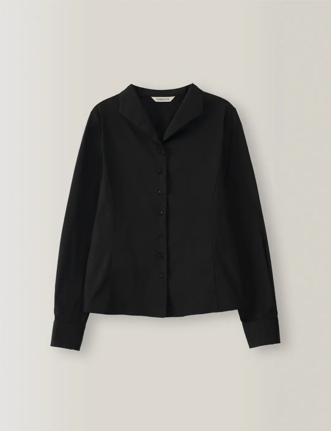 노미나떼 Olivia V Collar Shirt (Black) 상품 이미지 1