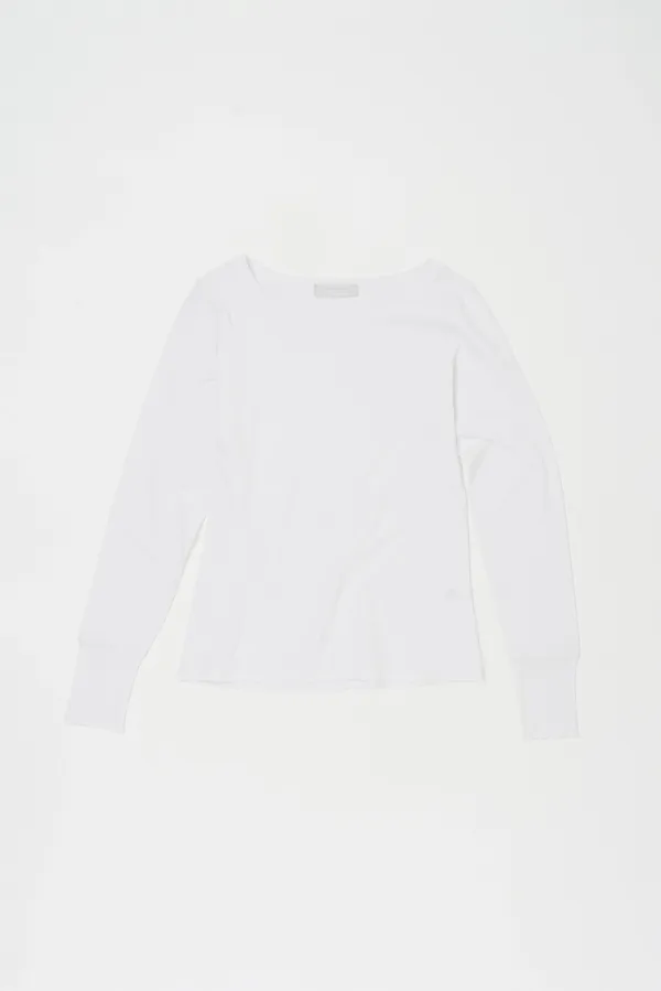 SNUG LONG SLEEVE TOP IN WHITE
