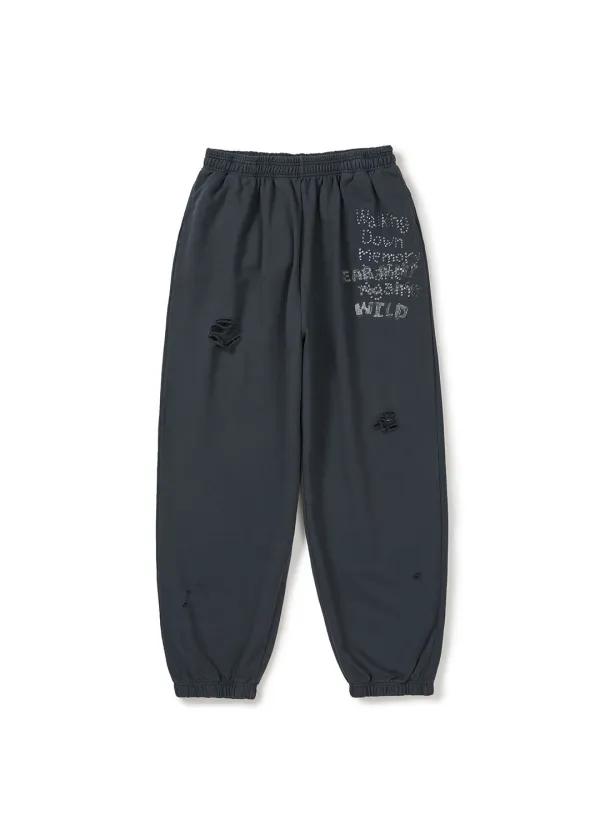 PRINTED SWEATPANTS (GREY)