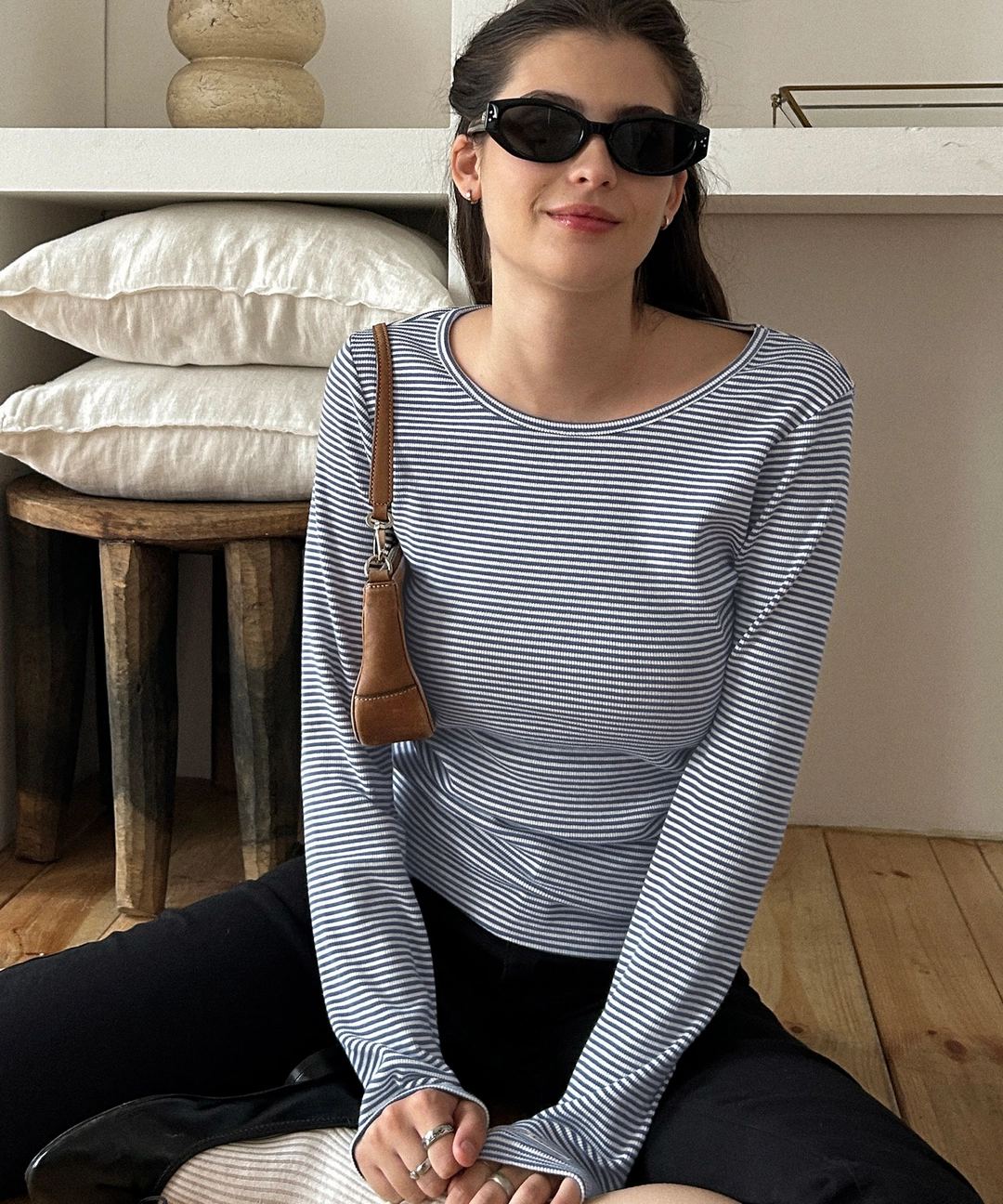 비터셀즈 Essential Golgi Tee-Stripe Blue 상품 이미지 2