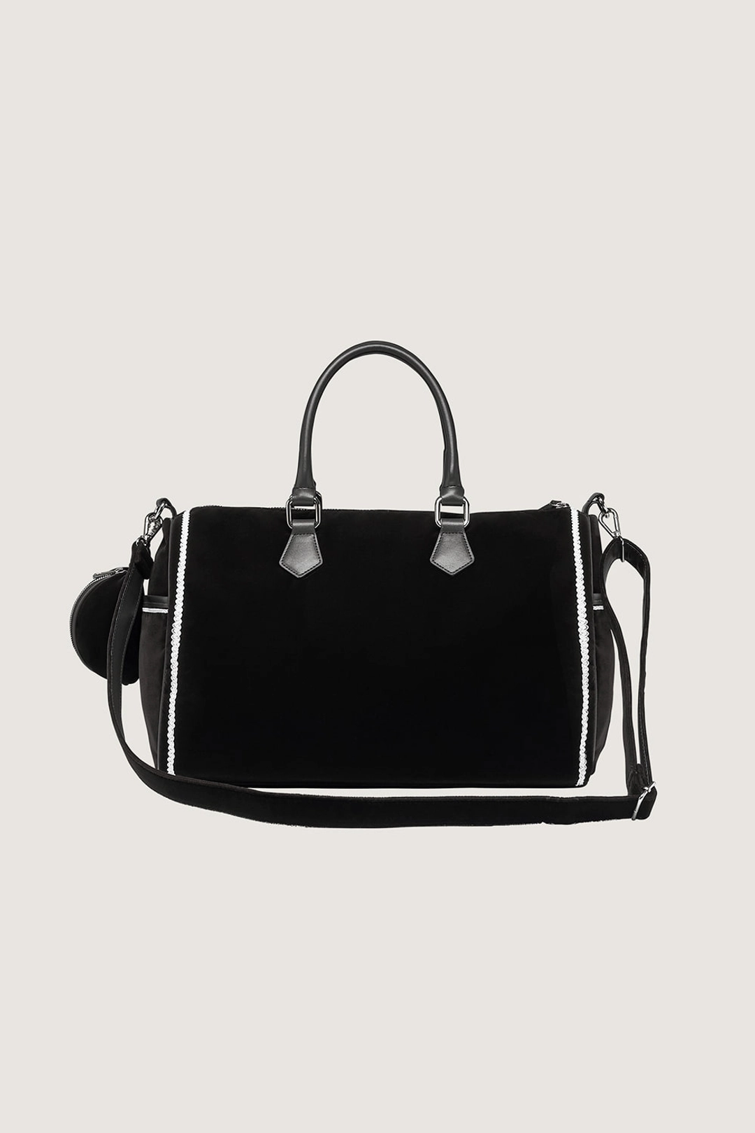 더티스 Scone Velvet Lace Boston Bag (Black) 상품 이미지 3