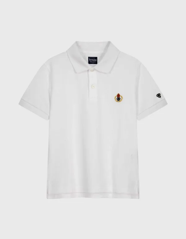 CREST PIQUE SHIRT (W) / White