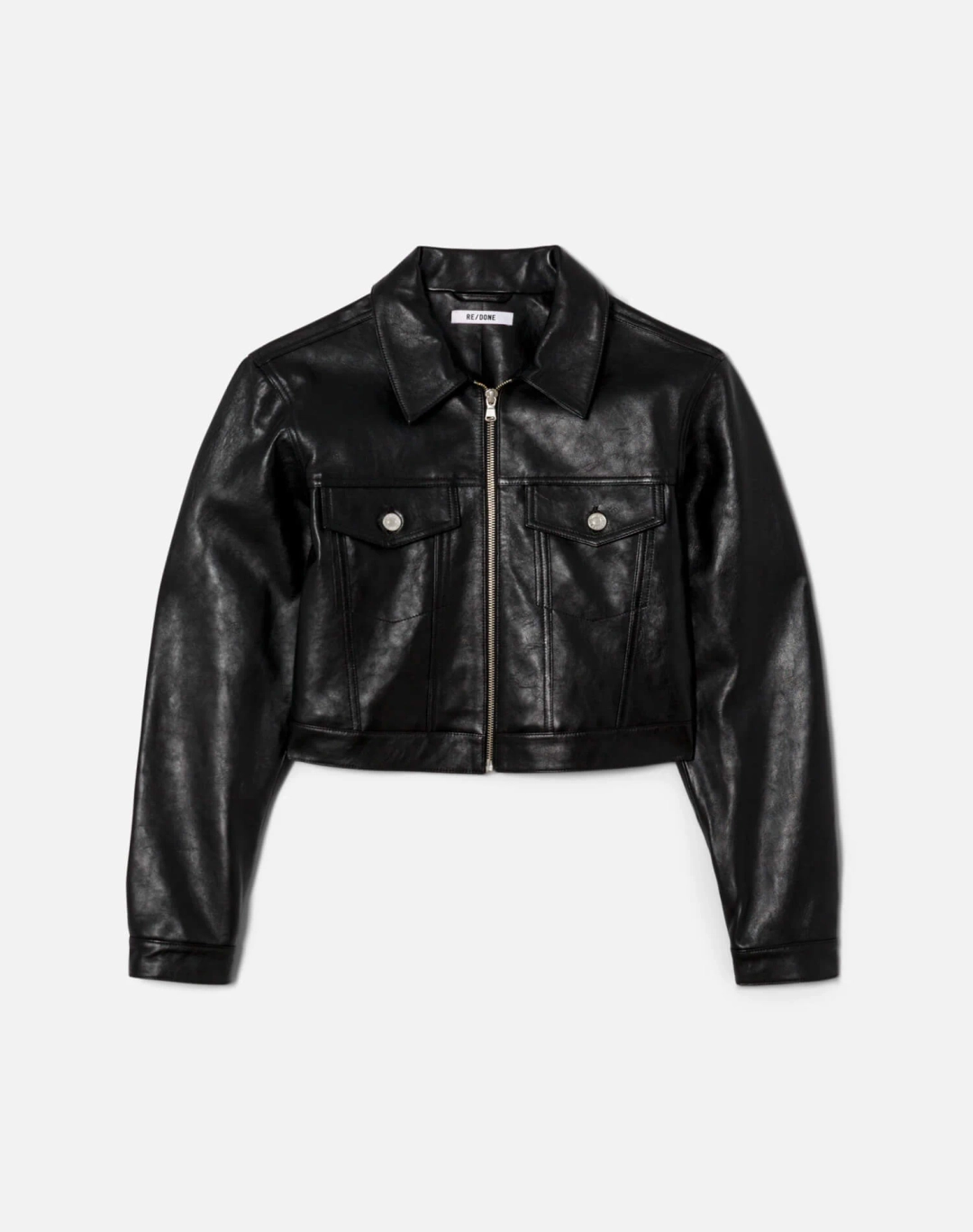 리던 Leather Zip Trucker - Black 상품 이미지 2