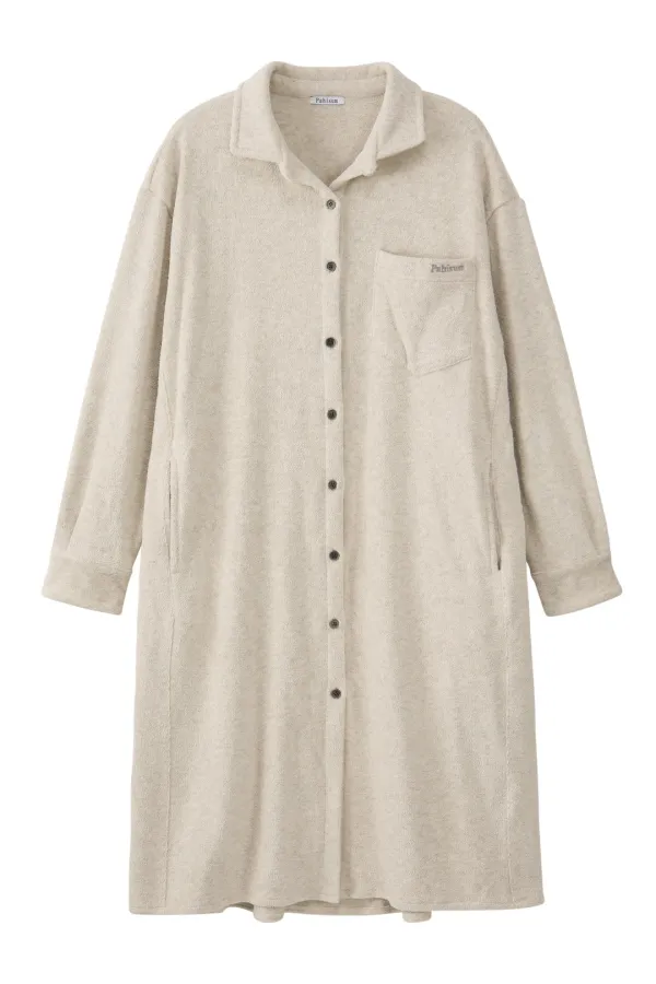 Oversized Terry Dress_Ivory