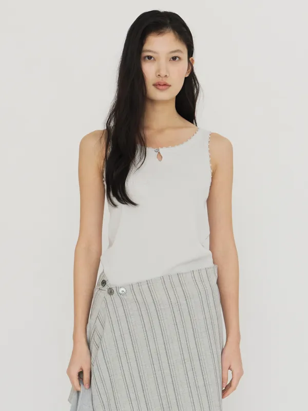 [2차리오더]Flower Pin Sleeveless_(Light Gray)