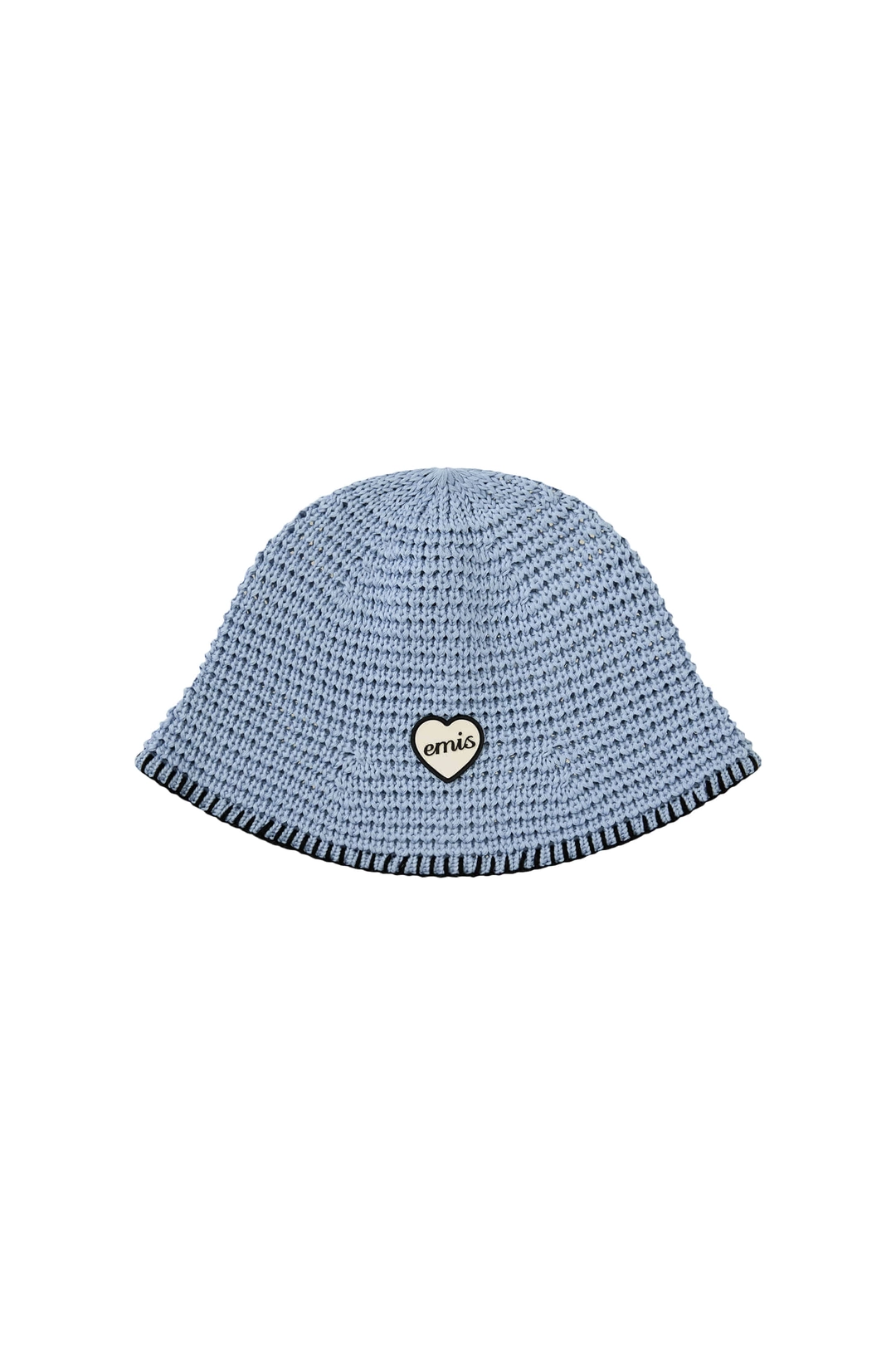 이미스 HEART RUBBER PATCH KNIT BUCKET HAT-PASTEL BLUE 상품 이미지 1