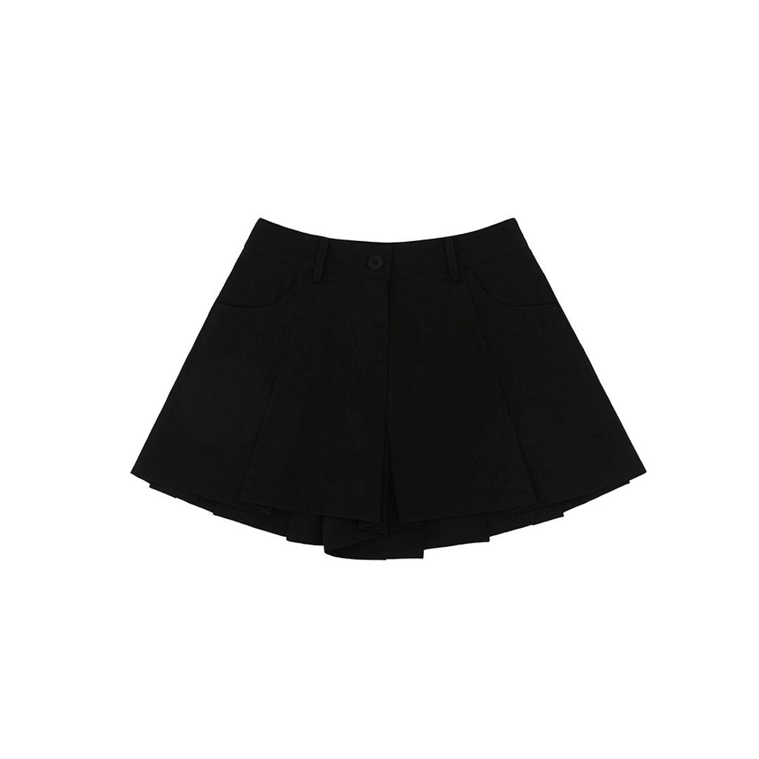 피브비 [2차] Pleated Culotte Pants (ebony black) 상품 이미지 1