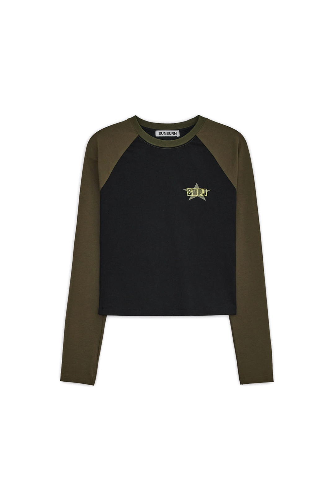 썬번프로젝트 RAGLAN LONG SLEEVE TOP, KHAKI 상품 이미지 1