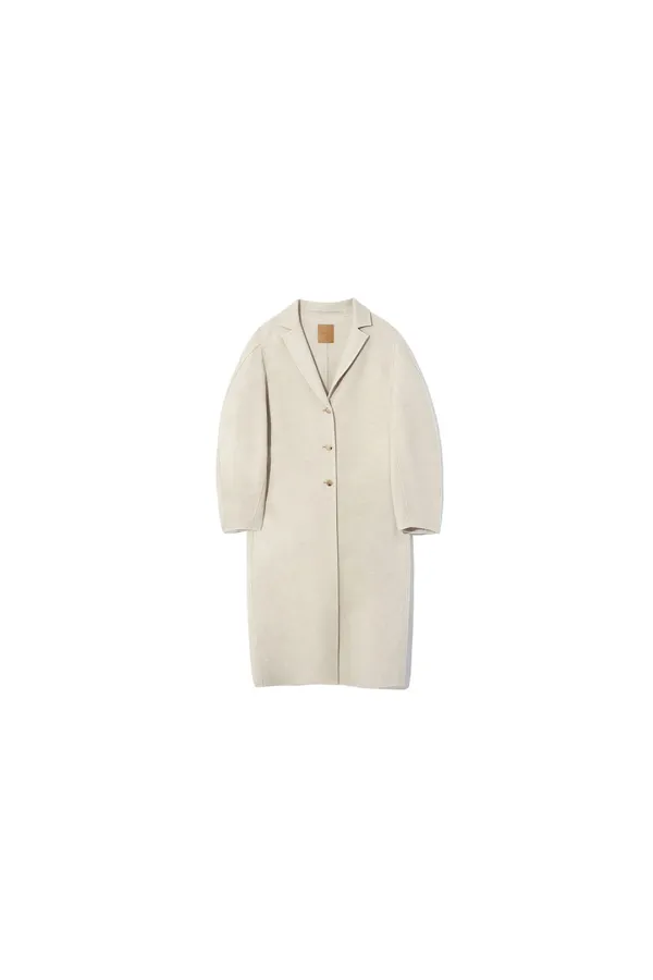 CLASSIC HANDMADE WOOL COAT [LIGHT BEIGE]