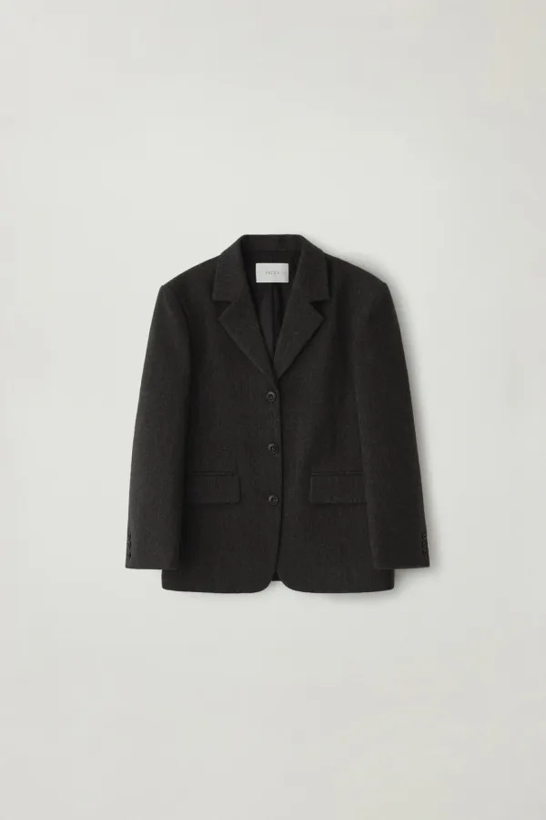 Dagmar herringbone jacket (Khaki gray)