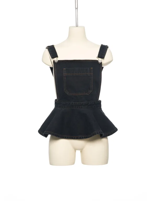 PF25 BLACK FLARED HEM OVERALL