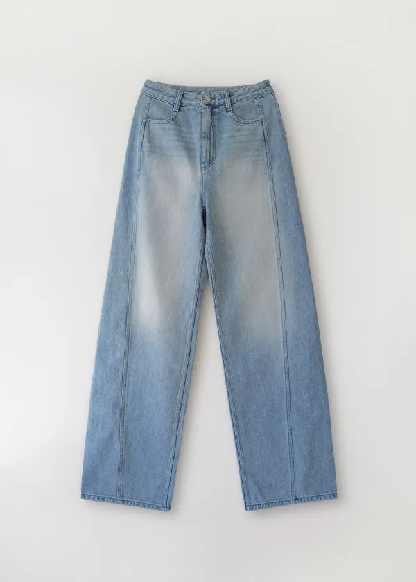 Erra line wide pants (light blue)